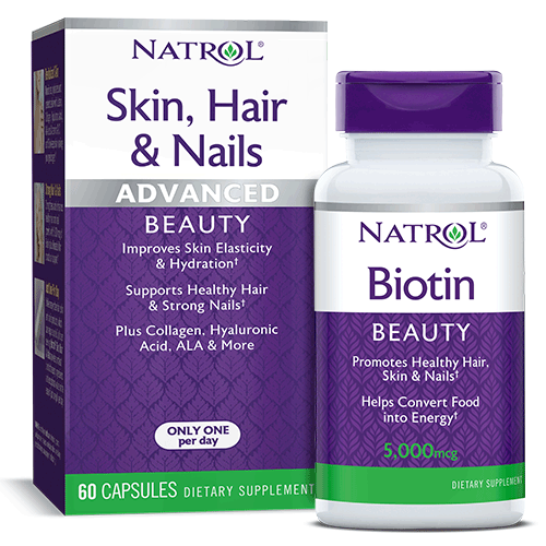 Natrol Biotin products including skin, hair & nails